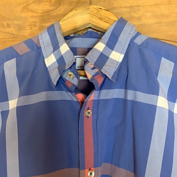 Southern Tide Trim Fit Sailgate blue plaid shirt Size Medium - Picture 7 of 9